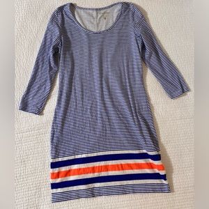 Size Small Lilly Pulitzer dress navy, white and orange nautical  stripe
